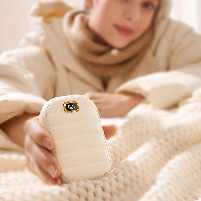 (image for) 2 In 1 Portable Hand Warmer 4000MAH Double-sided Heating Hand Warmer Mini Heater Hand Warmer Electric Type C Rechargeable